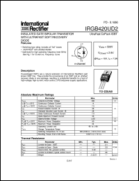 datasheet for IRGB420UD2 by International Rectifier