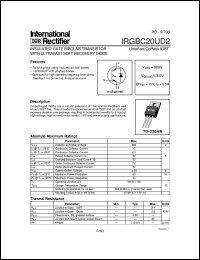 datasheet for IRGBC20UD2 by International Rectifier