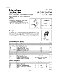 datasheet for IRGBC30FD2 by International Rectifier