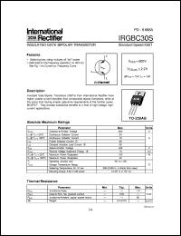 datasheet for IRGBC30S by International Rectifier