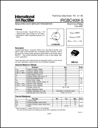 datasheet for IRGBC40M-S by International Rectifier