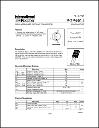 datasheet for IRGP440U by International Rectifier