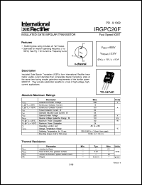 datasheet for IRGPC20F by International Rectifier