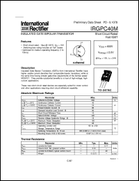 datasheet for IRGPC40M by International Rectifier