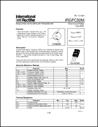 datasheet for IRGPC50M by International Rectifier