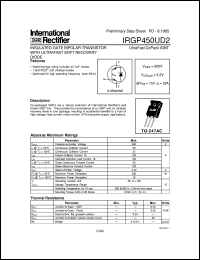 datasheet for IRGP450UD2 by International Rectifier