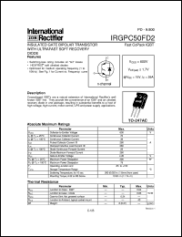 datasheet for IRGPC50FD2 by International Rectifier