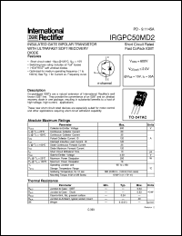 datasheet for IRGPC50MD2 by International Rectifier