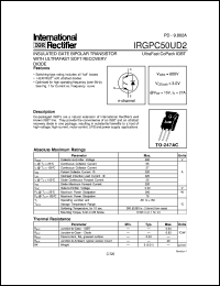 datasheet for IRGPC50UD2 by International Rectifier