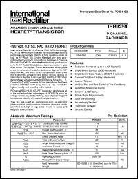 datasheet for IRH9250 by International Rectifier