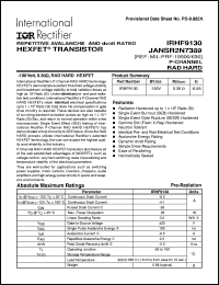 datasheet for IRHF9130 by International Rectifier