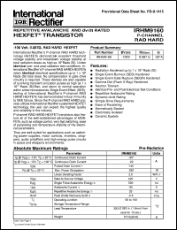 datasheet for IRHM9160 by International Rectifier