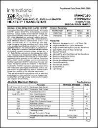 datasheet for IRHN8250 by International Rectifier