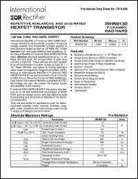 datasheet for IRHN9130 by International Rectifier