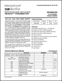 datasheet for IRHN9230 by International Rectifier