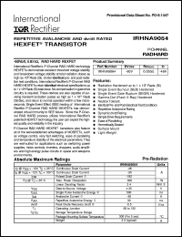 datasheet for IRHNA9064 by International Rectifier