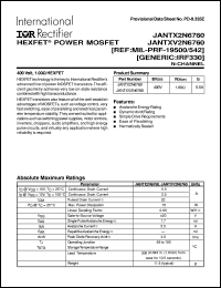 datasheet for JANTX2N6760 by International Rectifier