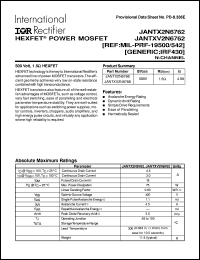 datasheet for JANTX2N6762 by International Rectifier