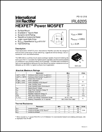 datasheet for IRL620S by International Rectifier