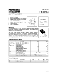 datasheet for IRLI620G by International Rectifier