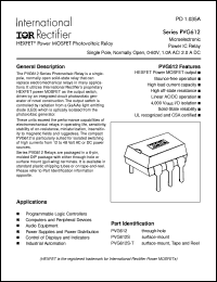 datasheet for PVG612 by International Rectifier