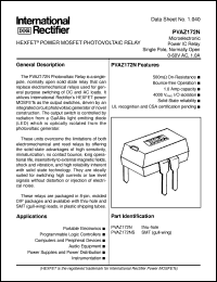 datasheet for PVAZ172N by International Rectifier