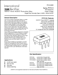 datasheet for PVT412 by International Rectifier