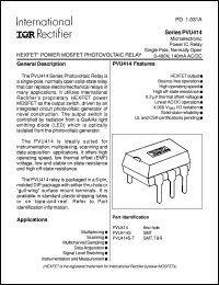 datasheet for PVU414 by International Rectifier