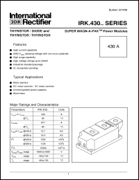 datasheet for IRKT43016 by International Rectifier