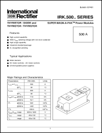 datasheet for IRKL50016 by International Rectifier