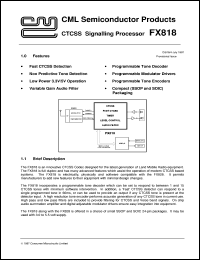 datasheet for FX818D2 by Consumer Microcircuits Limited