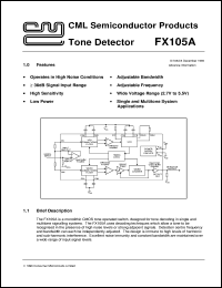 datasheet for FX105AP3 by Consumer Microcircuits Limited