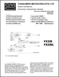 datasheet for FX335 by Consumer Microcircuits Limited