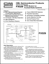 datasheet for FX529J by Consumer Microcircuits Limited