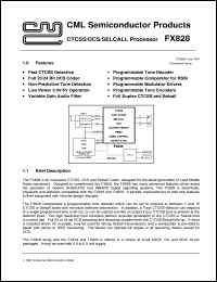 datasheet for FX828P4 by Consumer Microcircuits Limited