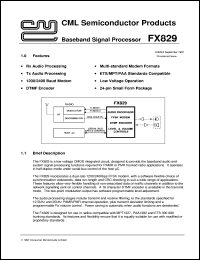 datasheet for FX829P4 by Consumer Microcircuits Limited