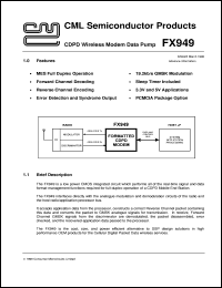 datasheet for FX949L4 by Consumer Microcircuits Limited