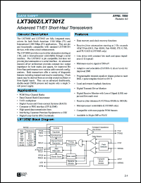 datasheet for LXT300ZPE by Level One Communications