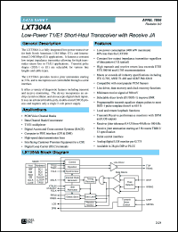 datasheet for LXT304ANE by Level One Communications