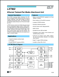 datasheet for LXT902PC by Level One Communications
