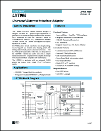 datasheet for LXT908PC by Level One Communications