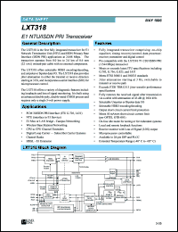 datasheet for LXT318PE by Level One Communications