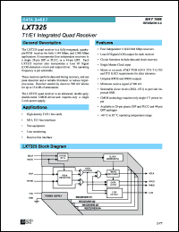 datasheet for LXT325PE by Level One Communications