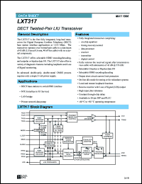 datasheet for LXT317PE by Level One Communications