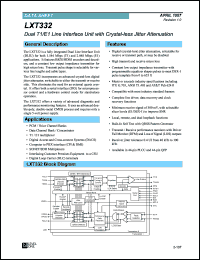 datasheet for LXT332PE by Level One Communications