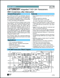 datasheet for LXT350NE by Level One Communications