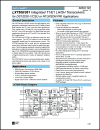datasheet for LXT360PE by Level One Communications