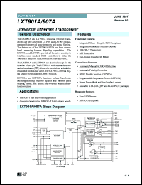 datasheet for LXT901ALC by Level One Communications