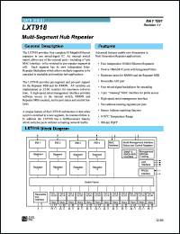 datasheet for LXT918QC by Level One Communications