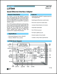 datasheet for LXT944QC by Level One Communications
